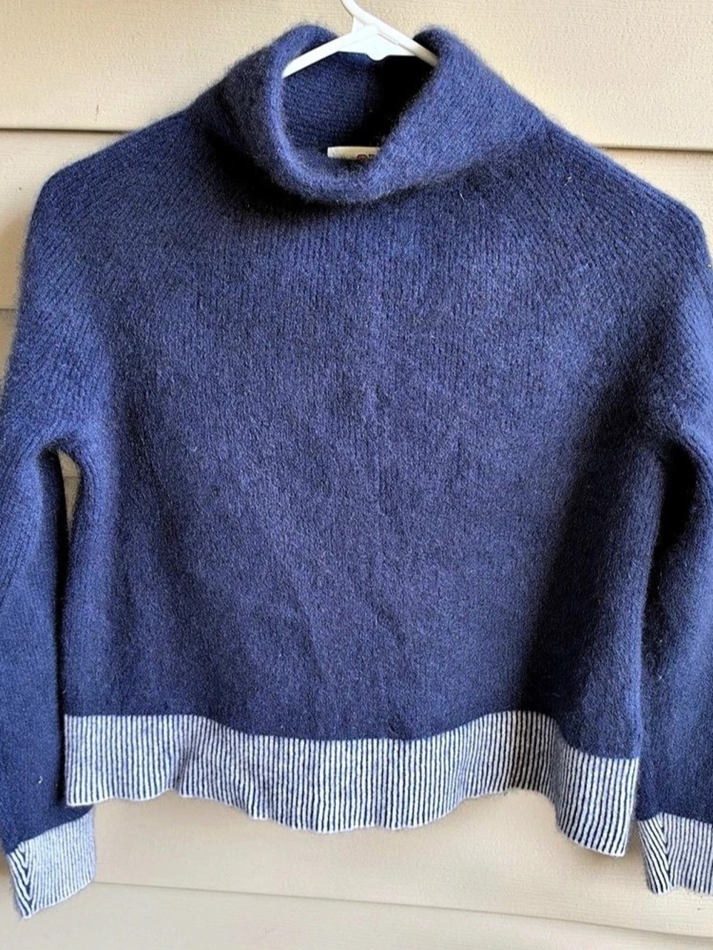 Vineyard Vines Womens Cashmere Sweater Navy Blue Size XXS Mock Neck Nautical